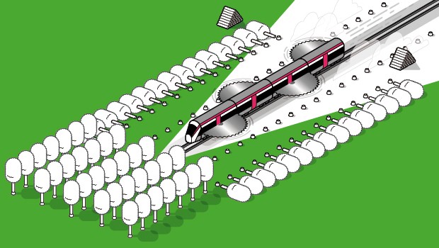 Le Nôtre et le tram-train de Saint-Germain-en-Laye