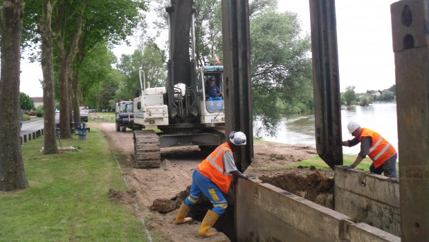 Les quais de la Loire en travaux