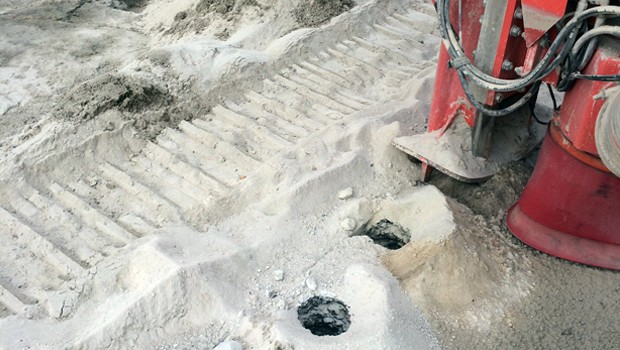 Forer le granite pour l'assainissement