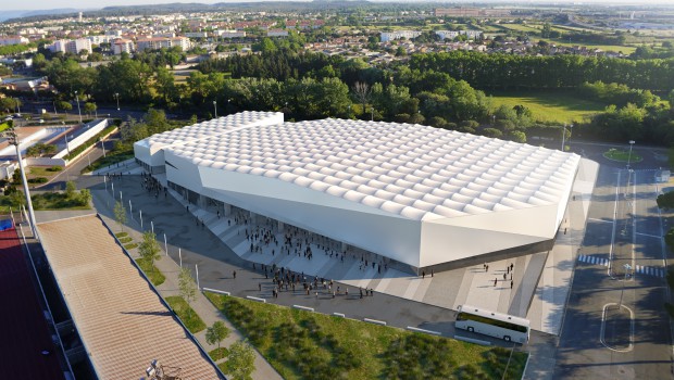 Une piste d'athlétisme de compétition à Miramas