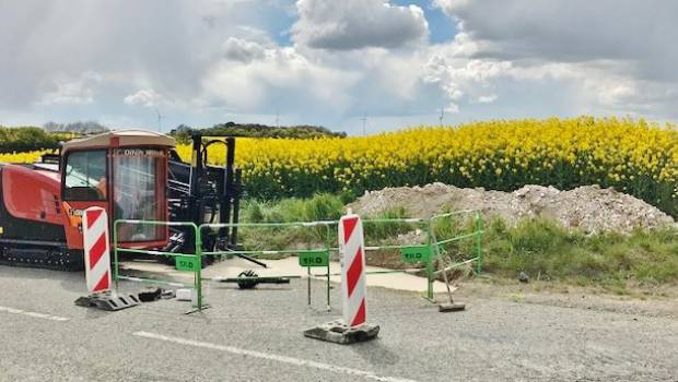 TRD voit le chantier en orange avec Ditch Witch