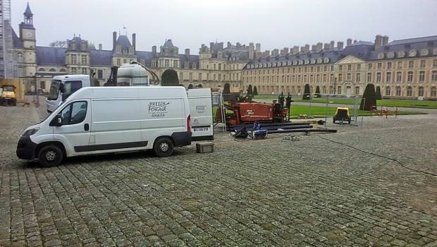 Réseau anti-feu sous le château de Fontainebleau