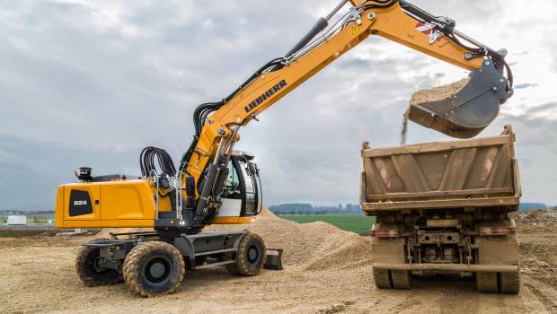 Liebherr en démonstration à Steinexpo