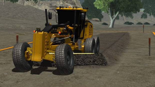 Formation : simuler la conduite d’une niveleuse