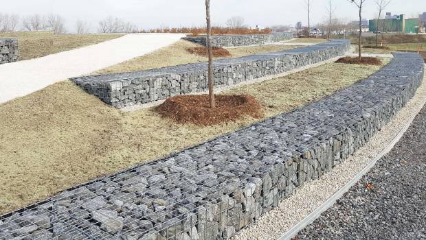 Des gabions pour le 2e plus grand espace vert de Montréal