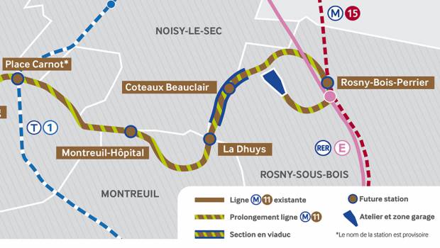 Prolongement de la ligne 11: TSO et ETF retenus pour les infrastructures