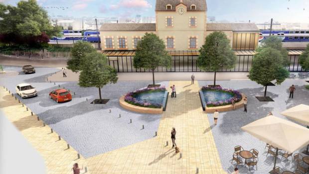 Maisons-Alfort : le parvis de la gare en travaux