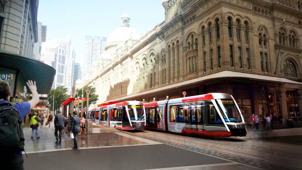 Le tramway de Sydney à l'essai