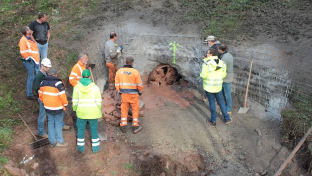 Un canal de drainage à Freudenstadt