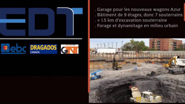 Dynamitage imprudent sur le métro de Montréal