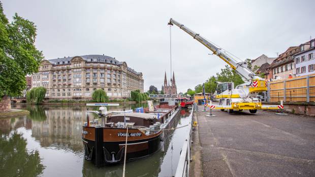 Strasbourg : les matériaux empruntent la voie fluviale