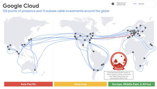 Dunant : Google va poser un nouveau câble entre les USA et la France