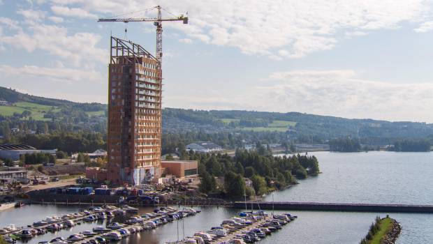 Mjøstårnet : le plus grand bâtiment bois au monde est en Norvège