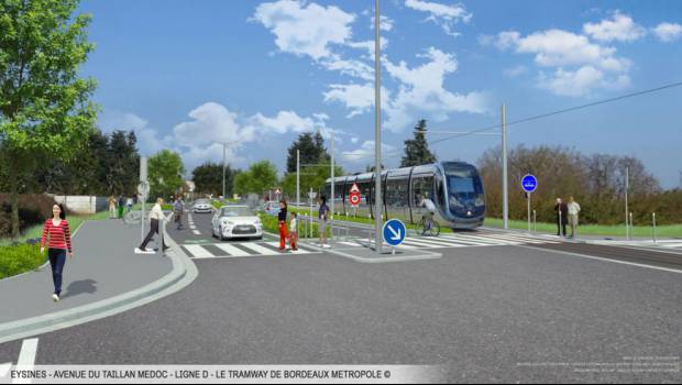 Bordeaux : la pose des rails du tram D a débuté