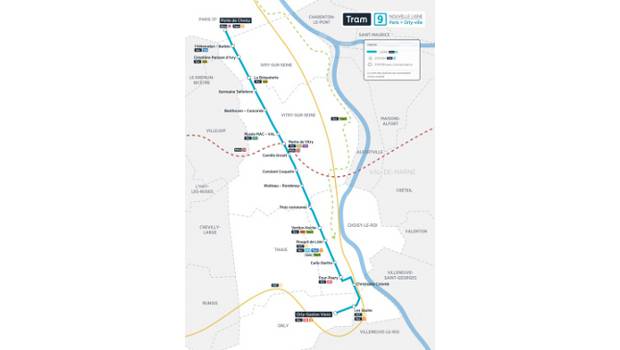 Découvrez les 19 stations du tramway T9 à Paris