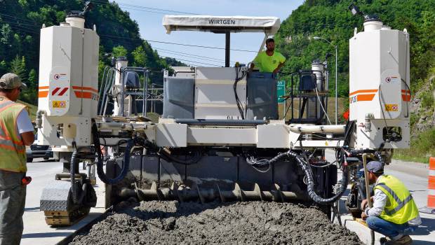 Dans le Kentucky, Wirtgen facilite la pose des trottoirs et caniveaux
