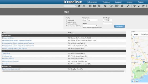 iCraneTrax : nouvelles fonctionnalités