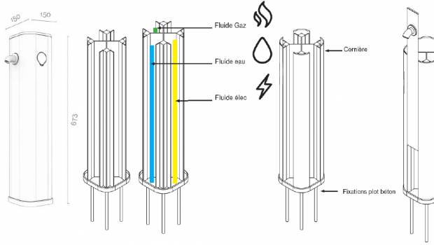 GRDF crée une borne de raccordement multi-fluides