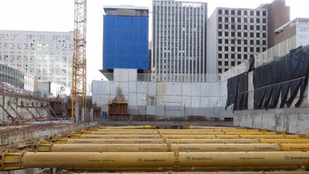 Les butons Groundforce adoptés sur le chantier de la tour Eria à Puteaux