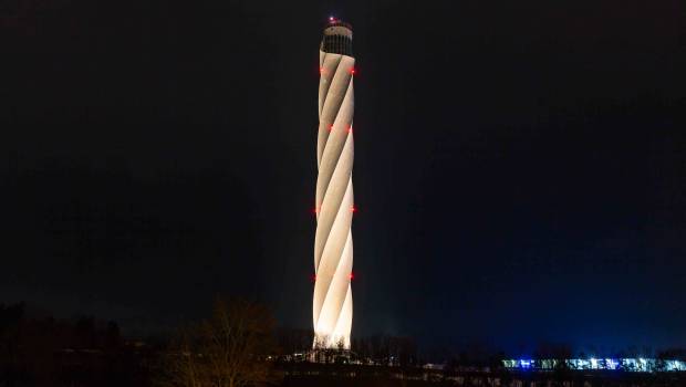 La tour de Rottweil s'illumine pour la Saint-Valentin