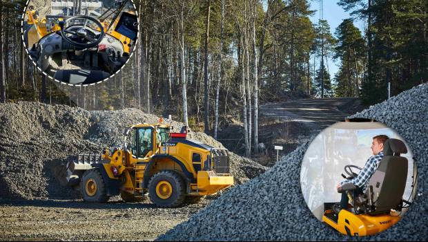 Volvo teste des chargeuses télécommandées grâce à la 5G