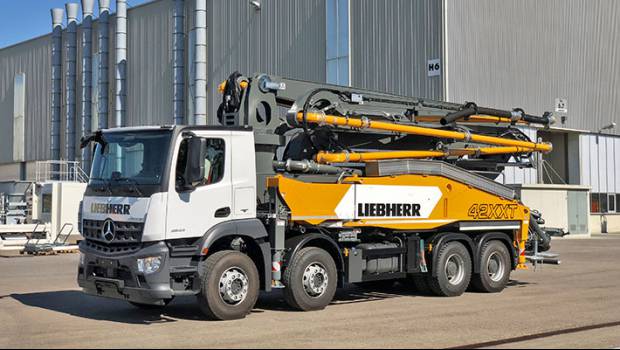 Powerbloc : une pompe à béton automotrice Liebherr de 42 m