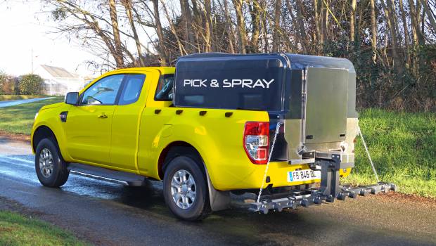 Secmair : un prototype de mini-répandeuse d'émulsion sur Bauma