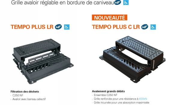 EJ lance une grille avaloir pour grands débits