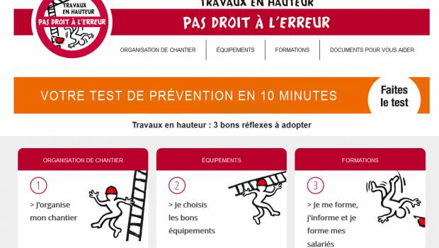 Chutes en hauteur : l'OPPBTP et la Cnam renforcent leurs actions