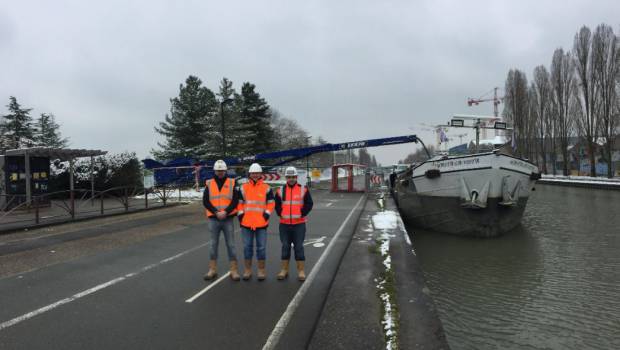 7 000 tonnes de béton concassé évacuées par le canal de l'Ourcq