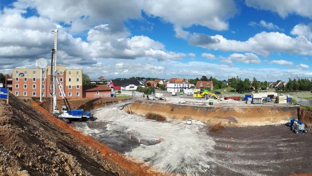 NGE Fondations assoit un immeuble de bureaux à Noyelles-Godault