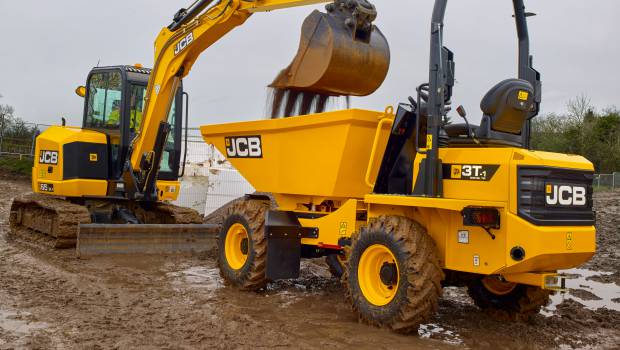La gamme de mini dumpers JCB accueille deux modèles de 3 t