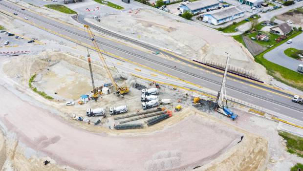 A40 : NGE assoit les fondations du futur ouvrage de franchissement