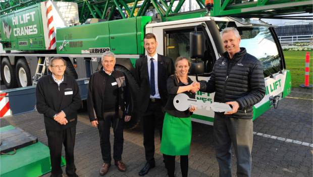 Première grue mobile Liebherr en Nouvelle-Zélande
