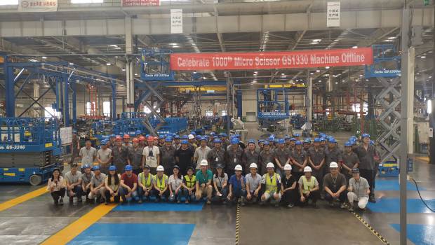 Le cap des 1 000 ciseaux Genie pour le site de Changzhou