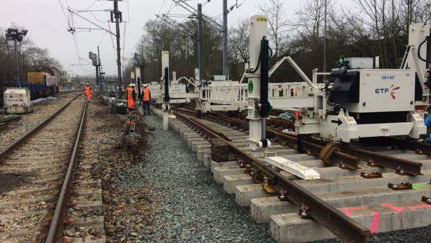 Pose de nouveaux équipements ferroviaires à Nantes Bloterreau