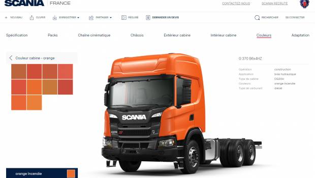 Scania met en ligne un configurateur de camion