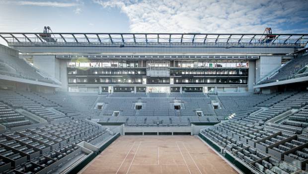 Roland Garros : un toit rétractable pour le court central Philippe-Chatrier