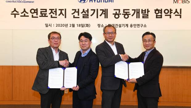 Hyundai CE va développer des pelles et des chariots élévateurs à hydrogène