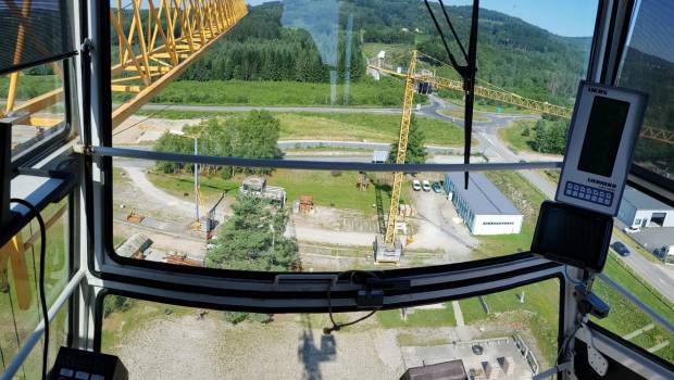 A Egletons, de futurs grutiers se forment aux systèmes anti-collision AMCS technologies