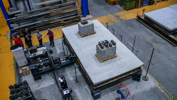 Ginger inaugure son banc d’essais des planchers collaborants acier-béton