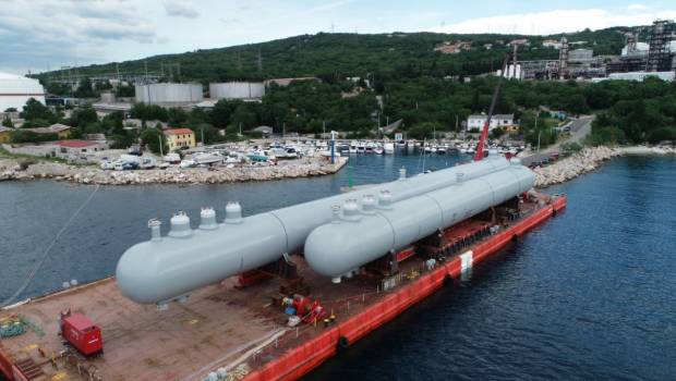 Le transport de 1620 t vers la Croatie assuré par des remorques Cometto