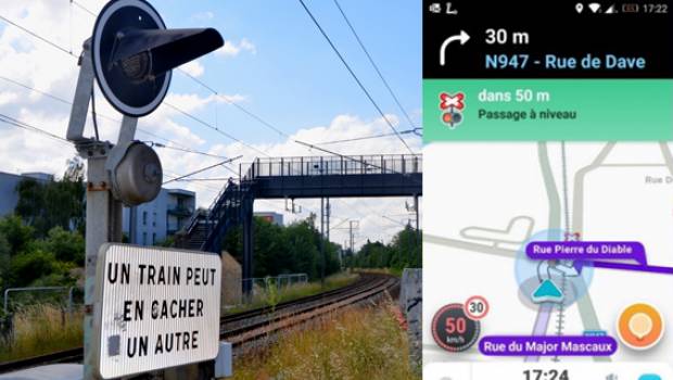Sécurité des passages à niveau : Waze partenaire de SNCF Réseau