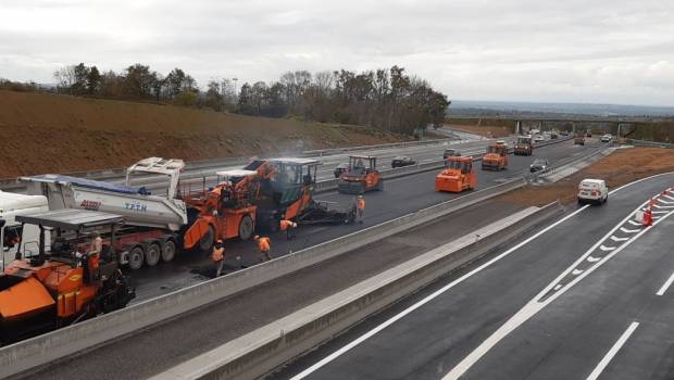 Travaux de franchissement de l'A71 à Montmarault