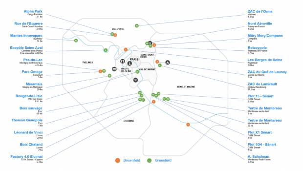 26 sites franciliens prêts à accueillir des projets industriels