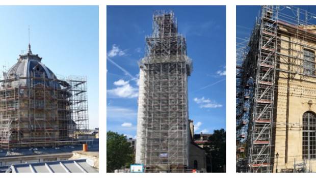 Ile-de-France : des échafaudages Layher pour la restauration de trois grands édifices
