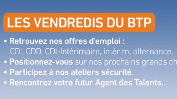 Emploi : « Le vendredi du BTP » arrive en Ile-de-France