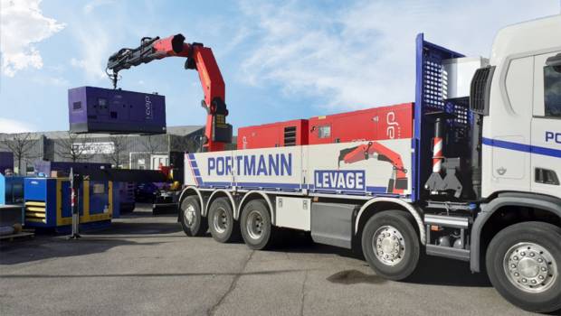 Transports Portmann réceptionne une grue Palfinger