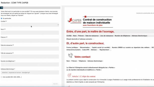 La Capeb développe le 1er Contrat de Construction d’une Maison Individuelle 100 % digital et intelligent