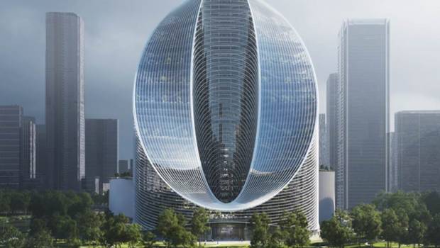 Hangzhou : la tour Oppo tourne en boucle